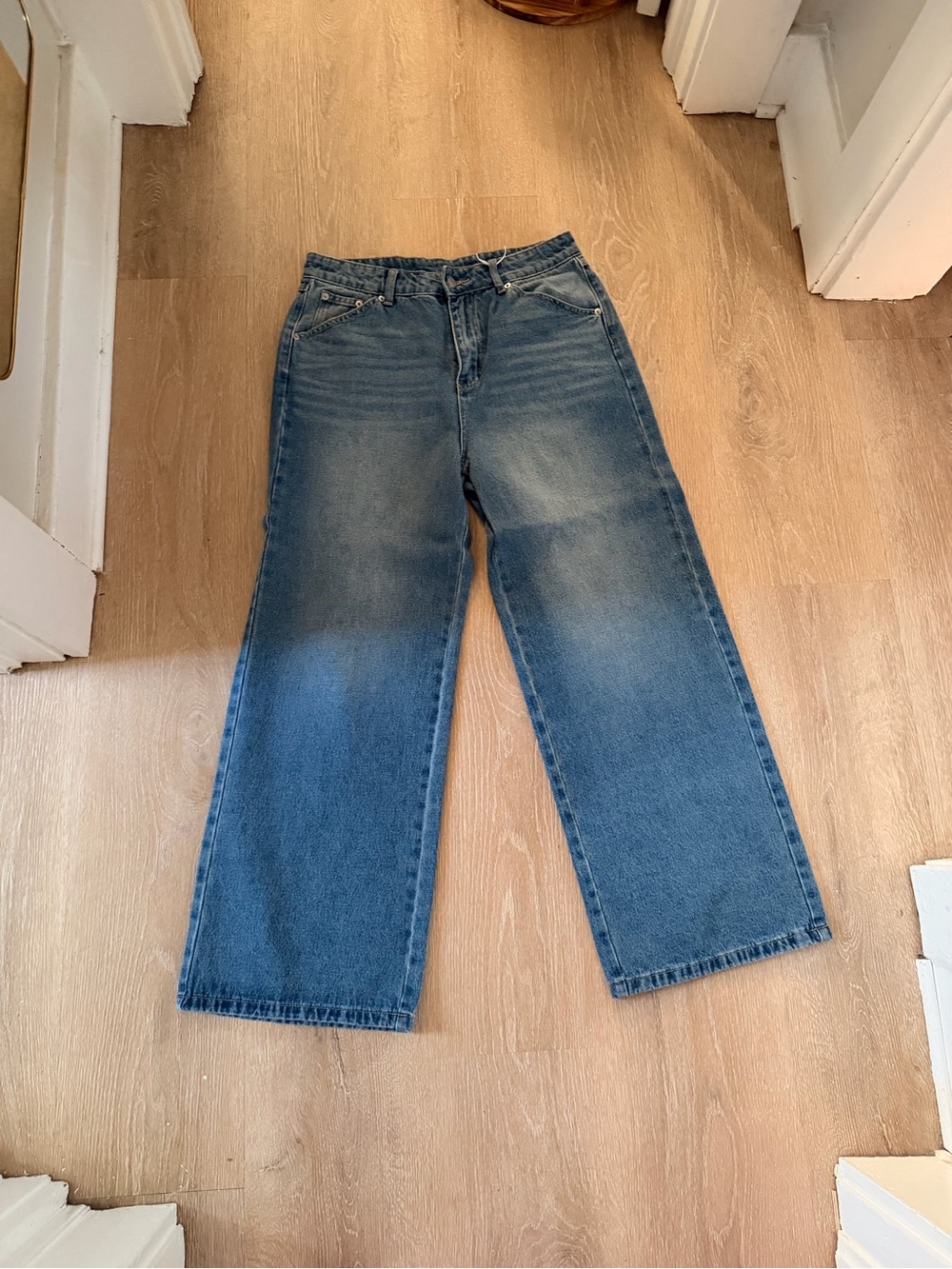 Amazon Wide-Leg Flared Jeans - Medium Blue